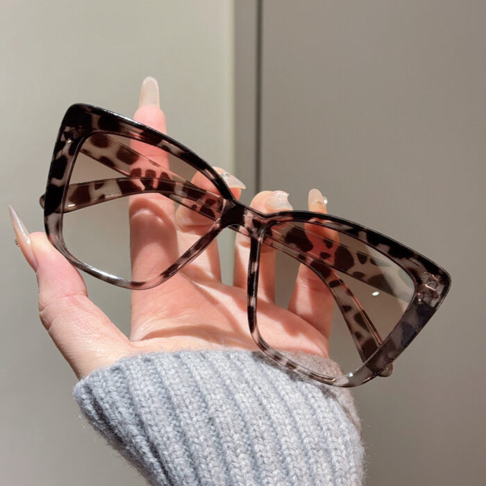 Versatile Slimming High-grade Sunglasses Large Frame Plain Glasses - Image 1