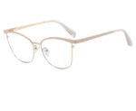Beige gold cat-eye eyeglass frame for women