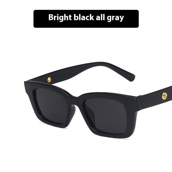 black rectangular fashion sunglasses