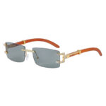 Fashion Frameless Diamond Sunglasses Men's Fashion Square-rimmed Glasses - Image 3