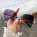 Sunglasses Female Rhinestone To Make Big Face Thin-looked UV Protection Sun Glasses - Image 4