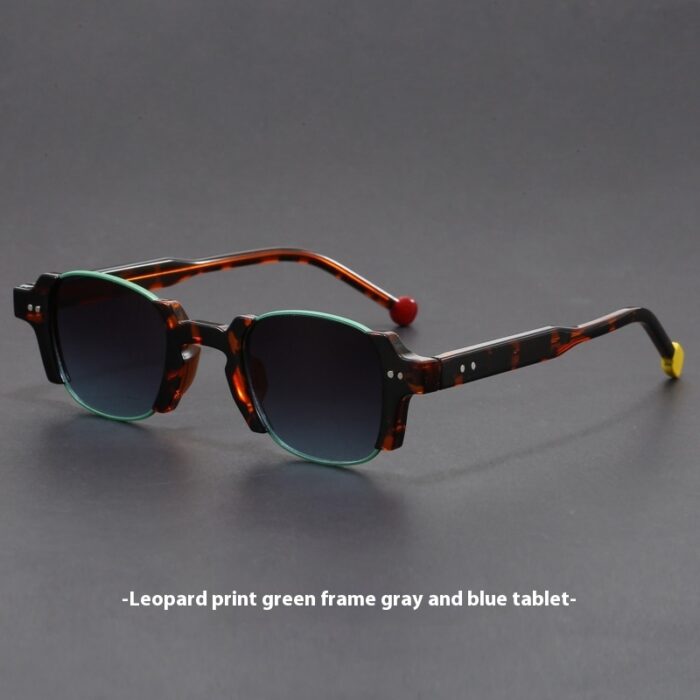 European And American Retro Pin Sun Glasses Korean Hong Kong Style Square Frame Sunglasses - Image 10