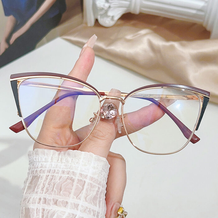 Women's Cat Eye Computer Anti-Blu-ray Myopia Glasses - Image 10