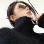 Retro Metal Oval Cats' Eye Sunglasses Female UV Sun Glasses - Image 7