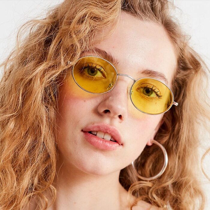 Sun Protection Trend Retro Oval Sun Glasses - Image 1
