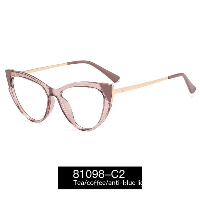 Cat Eye Anti-blue Light Large Frame Slim Look Optical Glasses - Image 8