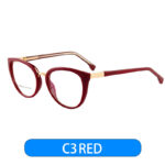 Retro Women's Cat Eye Anti-blue Light Plain Glasses Frame Optical Glasses Frame - Image 6