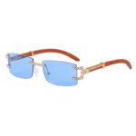 Fashion Frameless Diamond Sunglasses Men's Fashion Square-rimmed Glasses - Image 6