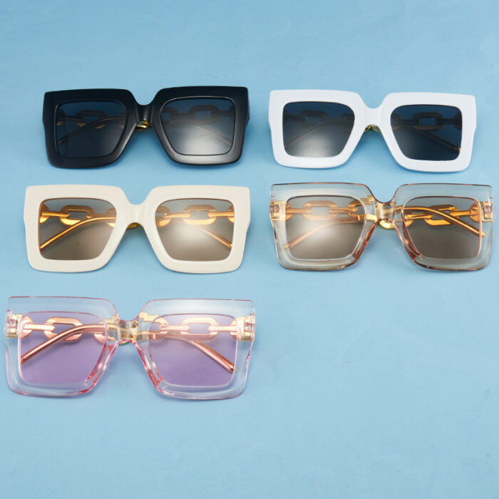 Square Chain Sunglasses Sun Glasses Retro Personalized Fashion Sunglasses For Women - Image 10