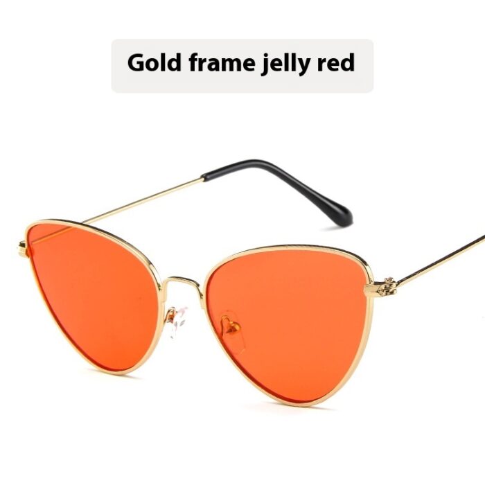 Cat's Eye Plain Glasses Retro Metal Optical Frame - Image 9