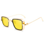 Trend Vintage Square Sun Glasses Male Mirror Cool Eyewear Unisex UV400 Steampunk - Image 8