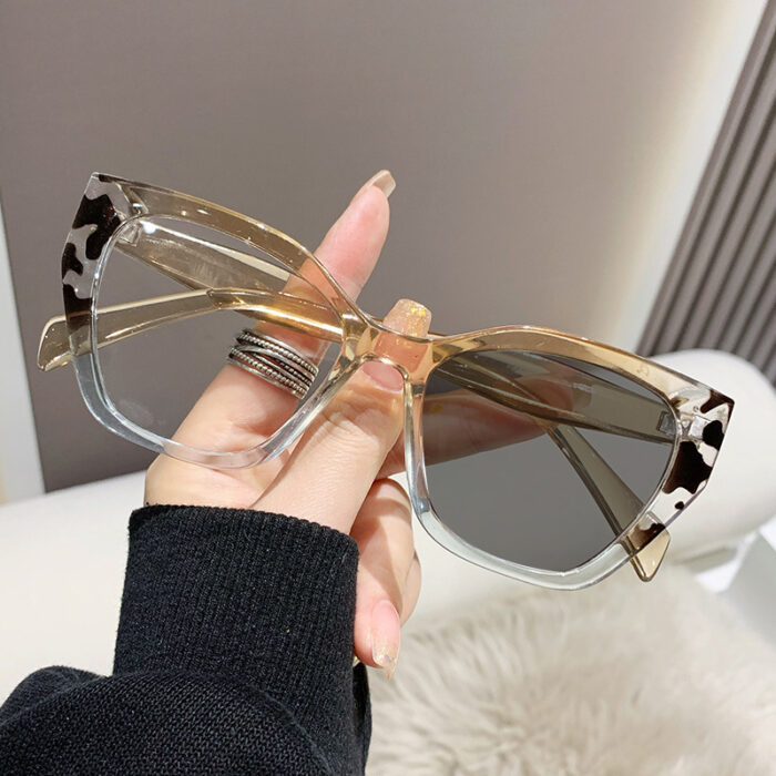 Cat Eye Glasses Frame Female Trendy Contrast Color - Image 7