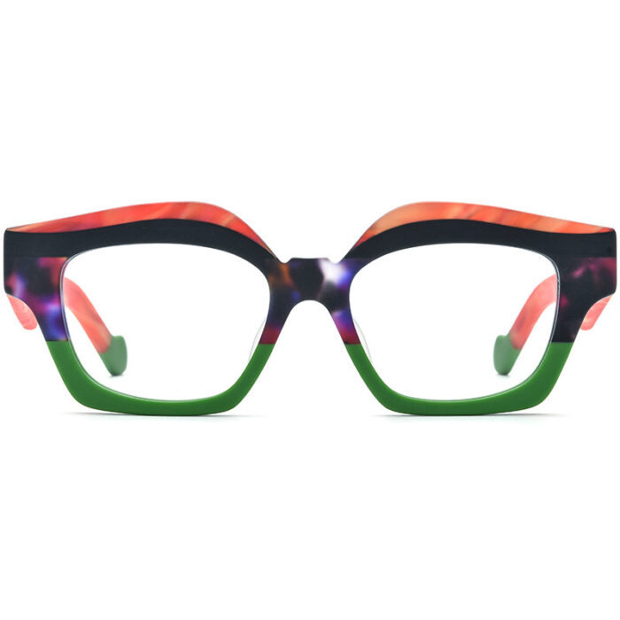 Spliced Cat Eye Board Thick Border Glasses - Image 5