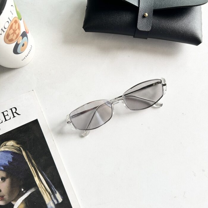 Retro Metal Oval Cats' Eye Sunglasses Female UV Sun Glasses - Image 6