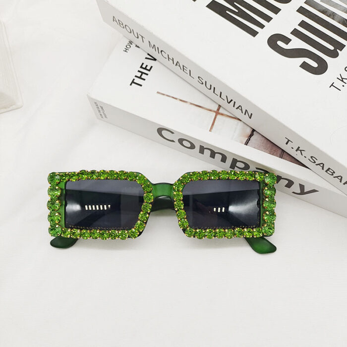 Women's Glasses Sunglasses With Diamond Small Frame Sun Vacation Beach - Image 4