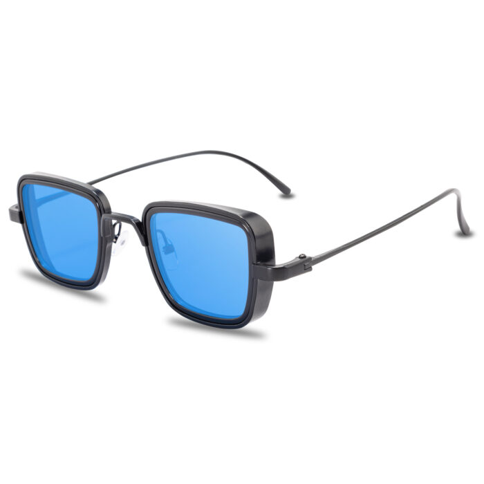 Trend Vintage Square Sun Glasses Male Mirror Cool Eyewear Unisex UV400 Steampunk - Image 2