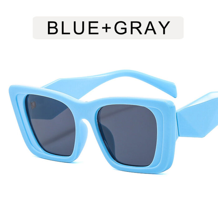Cat's Eye Large Rim Sunglasses Retro Square Frame Sun Glasses - Image 10