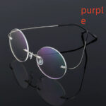Retro Round Titanium Alloy Super Elastic Frameless  Glasses - Image 8