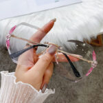 Sunglasses Female Rhinestone To Make Big Face Thin-looked UV Protection Sun Glasses - Image 3