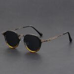 Metal Circle Frame Sunglasses UV Men And Women Sun Glasses - Image 7