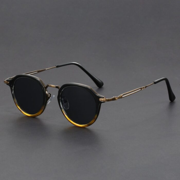 Metal Circle Frame Sunglasses UV Men And Women Sun Glasses - Image 7