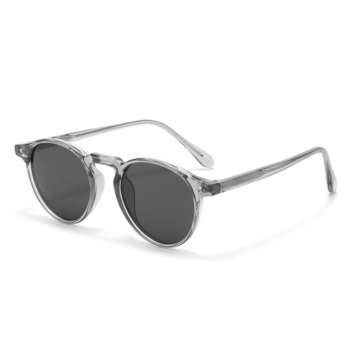 Japan And South Korea Vintage Round Frame TR Polarized Sun Glasses - Image 7