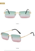 Frameless Personality Square Sea Sunglasses Comfortable Sun Glasses - Image 6