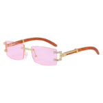 Fashion Frameless Diamond Sunglasses Men's Fashion Square-rimmed Glasses - Image 10