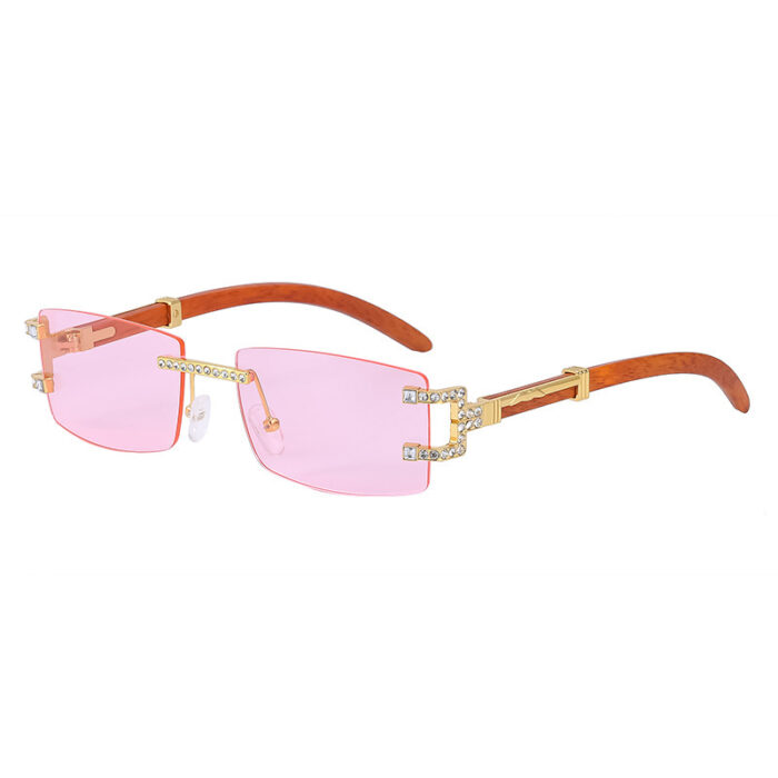 Fashion Frameless Diamond Sunglasses Men's Fashion Square-rimmed Glasses - Image 10