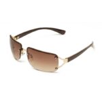 Metal Large Rim Sunglasses UV-proof Frameless Lens Sun Glasses - Image 5