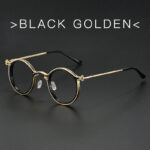 Vintage Round Frame Glasses Frame Anti-Blue Ray Plain Glasses - Image 8