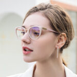Retro Women's Cat Eye Anti-blue Light Plain Glasses Frame Optical Glasses Frame