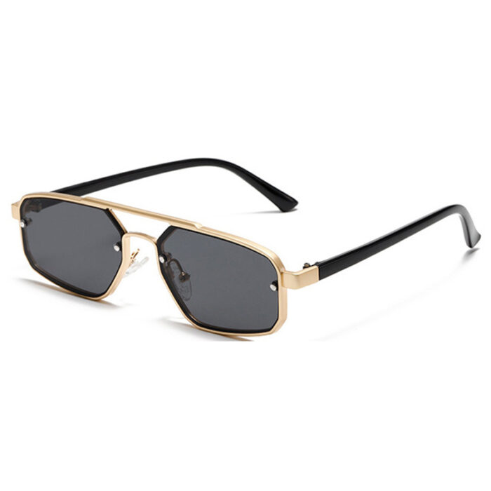 Women's Fashion Retro Small Frame Metal Sun Glasses - Image 5