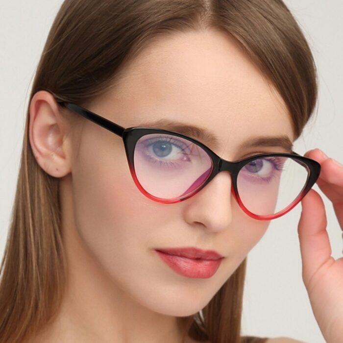 Fashion Cat Eye Glasses Frame Retro Trendy Artistic - Image 1