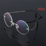 Retro Round Titanium Alloy Super Elastic Frameless  Glasses - Image 10