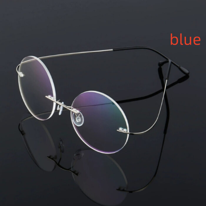 Retro Round Titanium Alloy Super Elastic Frameless  Glasses - Image 10