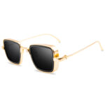 Trend Vintage Square Sun Glasses Male Mirror Cool Eyewear Unisex UV400 Steampunk - Image 6