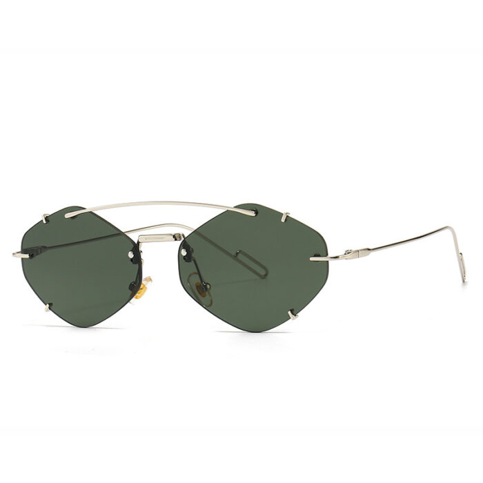 Metal Frameless Sun Glasses Women - Image 10
