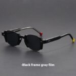 European And American Retro Pin Sun Glasses Korean Hong Kong Style Square Frame Sunglasses - Image 9