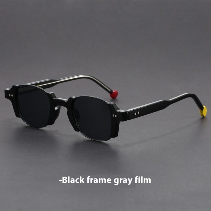 European And American Retro Pin Sun Glasses Korean Hong Kong Style Square Frame Sunglasses - Image 9