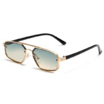 Women's Fashion Retro Small Frame Metal Sun Glasses - Image 6