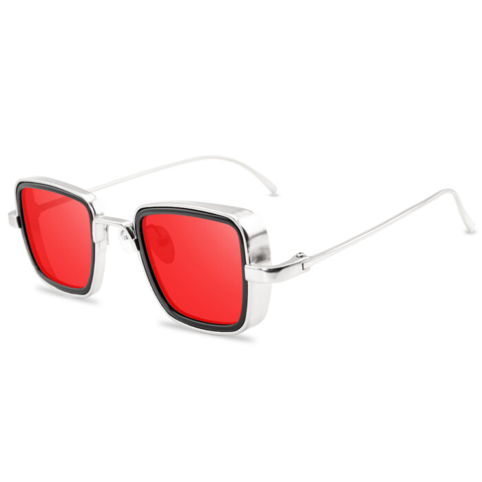 Trend Vintage Square Sun Glasses Male Mirror Cool Eyewear Unisex UV400 Steampunk - Image 10