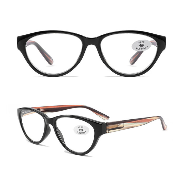 Cat Eye Glasses Big Frame Mom And Dad Reading - Image 4