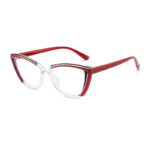 Set Up Anti Blue Light Colorful Cat Eye Flat Light Glasses Frame - Image 10