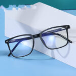 TR90 Spring Leg Square Blue Light Blocking Glasses - Image 8