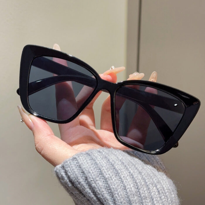 Versatile Slimming High-grade Sunglasses Large Frame Plain Glasses - Image 4