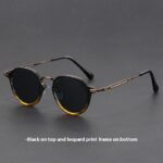 Metal Circle Frame Sunglasses UV Men And Women Sun Glasses - Image 6