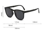 Trendy Foldable Sunglasses For Women TR Polarized Folding Sun Glasses - Image 8