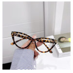 Women's Personality Cat Eye Triangle Leopard Print Glasses - Image 9