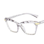 Stylish grey cat eye frame